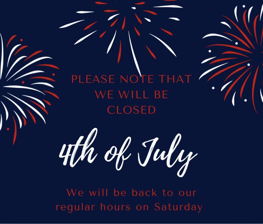 Closed on the Fourth of July